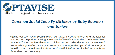 Common Social Security Mistakes for Baby Boomers and Seniors