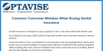 Consumer Mistakes by Seniors When Buying Dental insurance